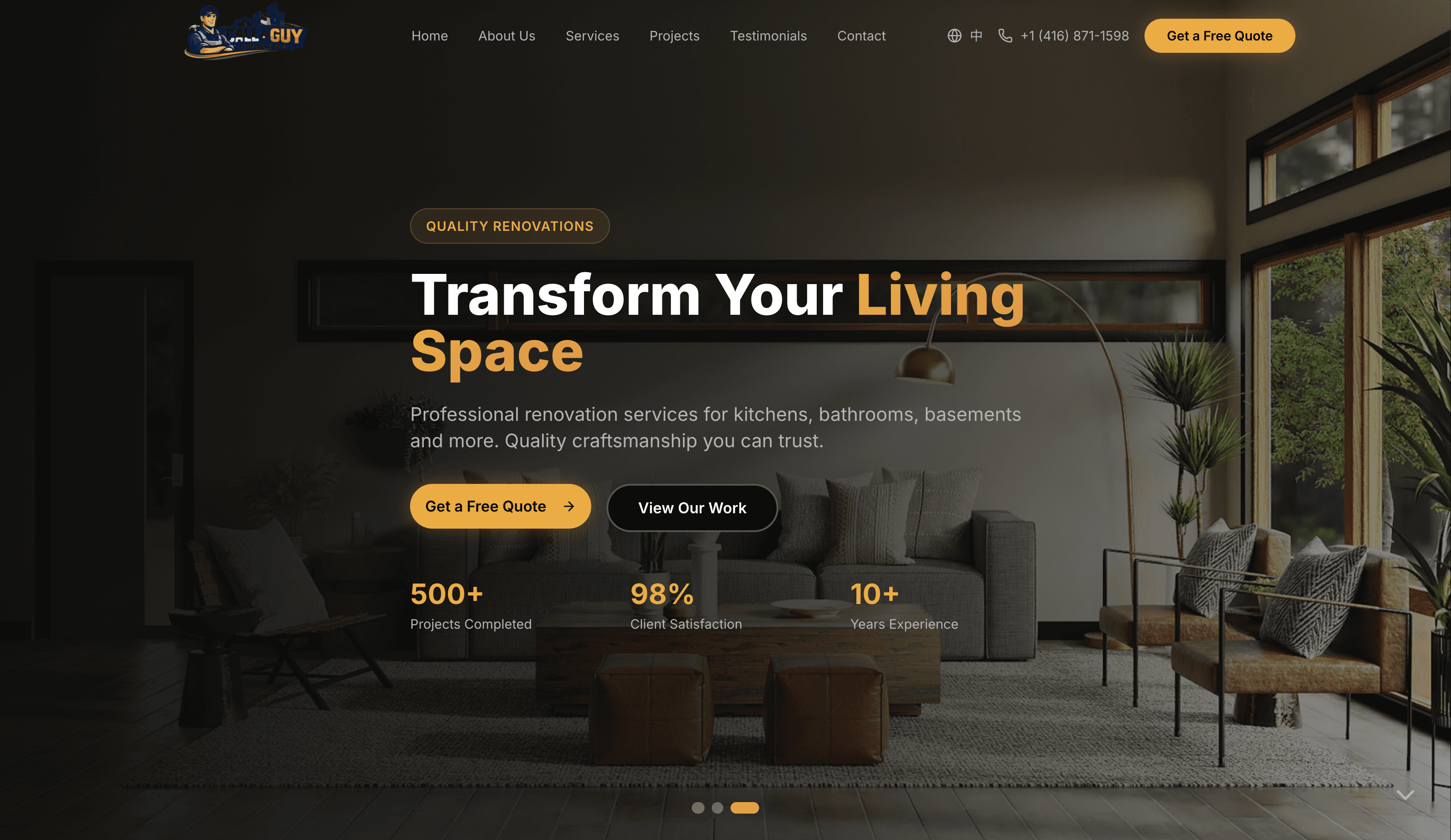 Call A Guy Renovation website preview